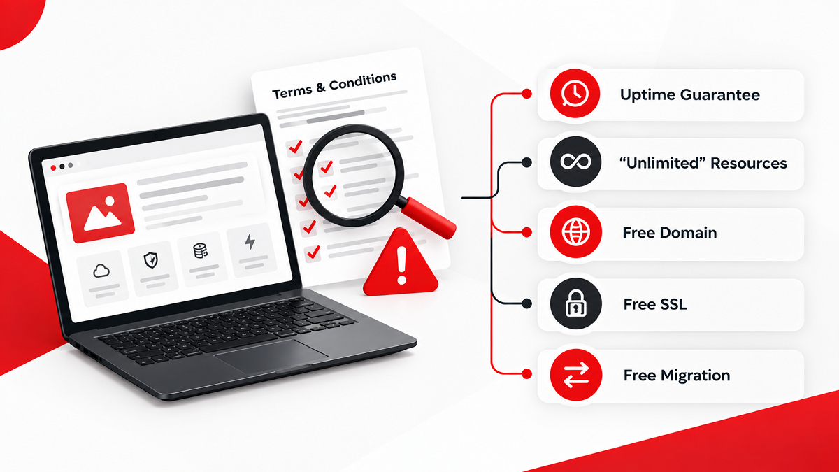 Analyzing terms and conditions for web hosting uptime guarantees and unlimited resources