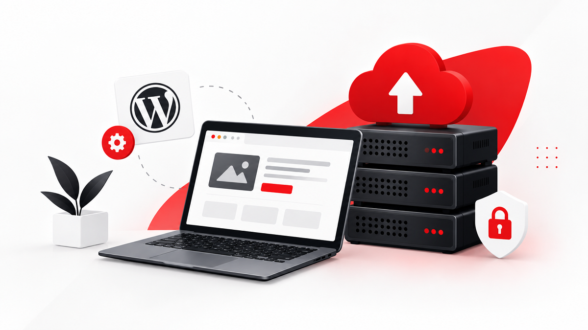 WordPress affiliate website connected to cloud servers and security features